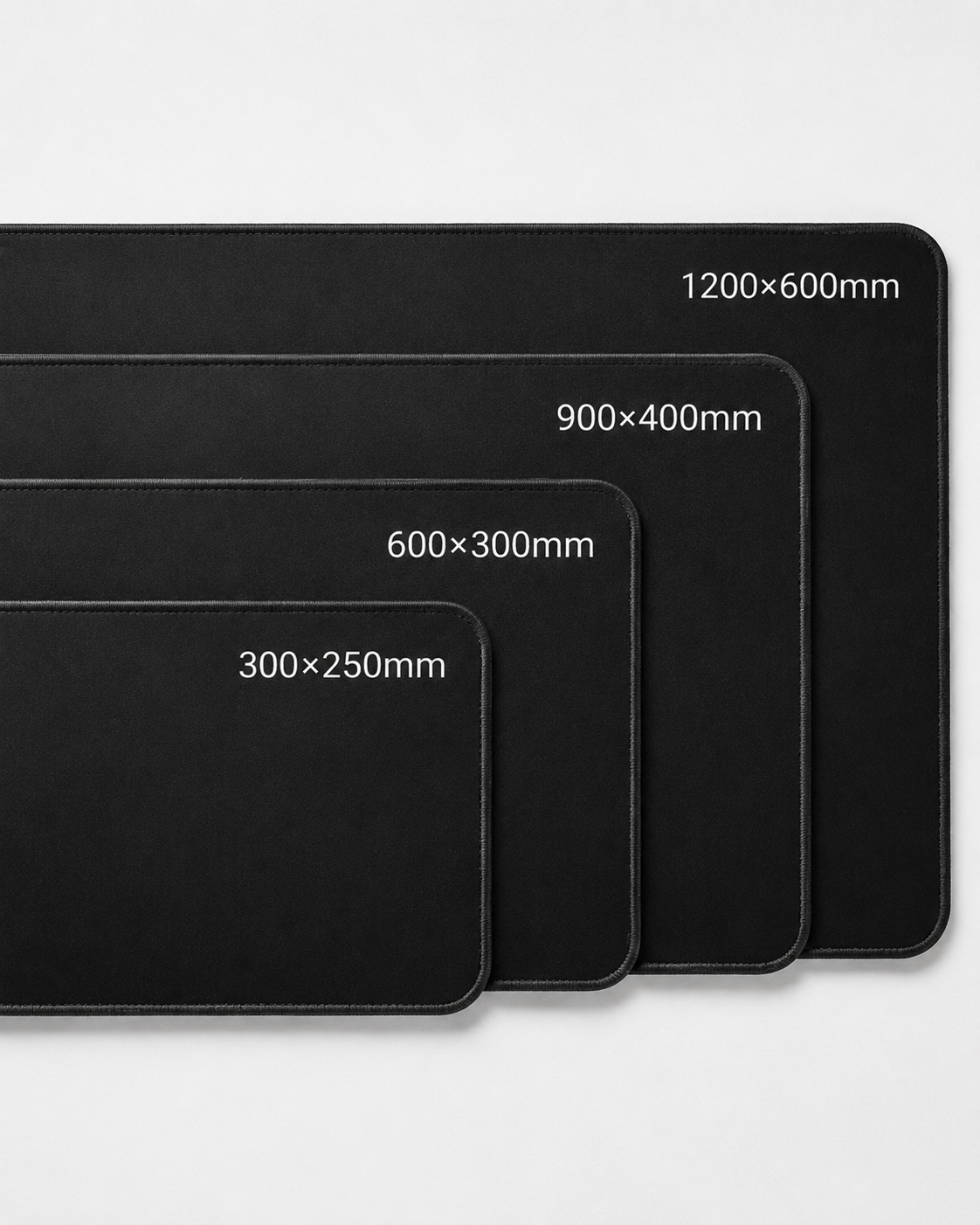 Custom size desk mats for office and gaming setups