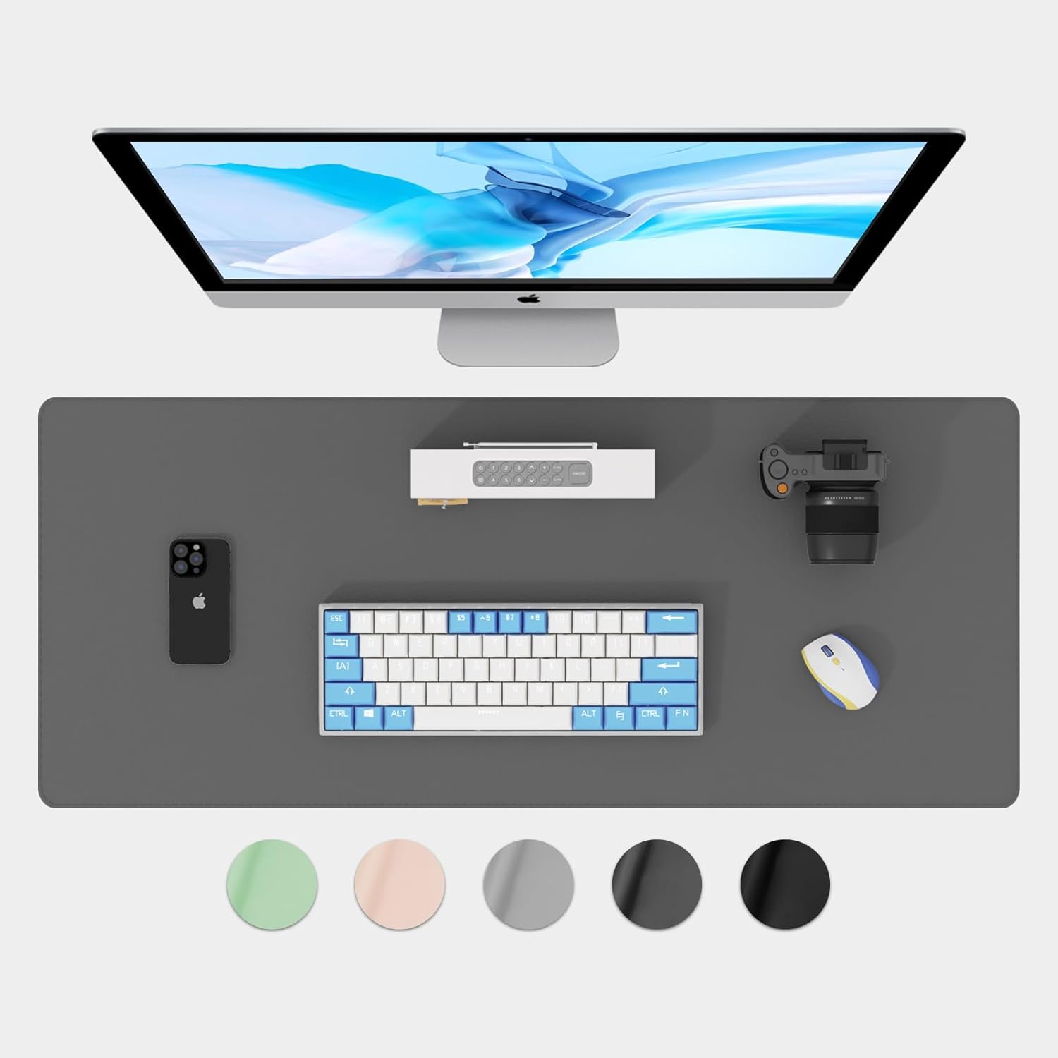Dark Gray PU Leather Mat product image
